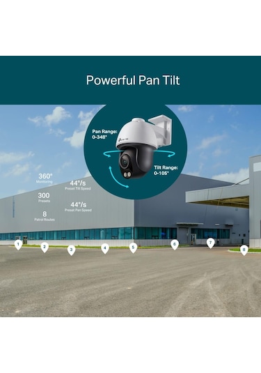 Tp-link Vıgı C540s 4mm 4mp Aı Colorpro Pt Ip Kamera 1/1.8",30fps,fhd, H265+