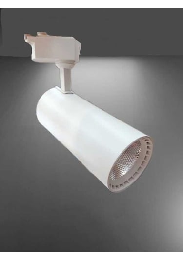 Lampist 30W Ledli Boru Tip Alüminyum Beyaz Kasa Ray Spot Beya...