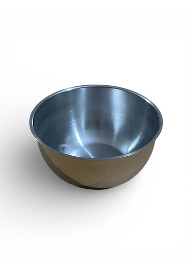 Mobilreyon Paslanmaz Karıştırma Çırpma Yoğurma Hamur Salata Şef Kasesi Krom 24cm Kase 3,5 Litre Kase Gri - Gümüş
