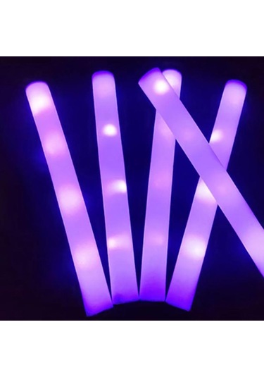 6 Adet Renkli Led Işıklı Çubuklar Rgb Led Işıklı Köpük Çubuk Neşe Tüpü Karanlık Işık Doğum Günü Düğün Parti Malzemeleri Mor
