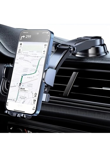 Primepickings Black Araç Çekici Telefon Tutucu 360 Derece Dönebilir Emniyetli Su Geçirmez Abs