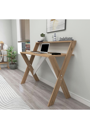 X Ayaklı Ders Çalışma Masası Bilgisayar Masası 50x90 Cm Çam