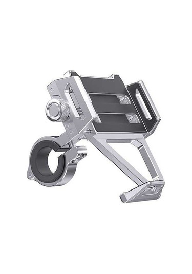 Ebitda Alüminyum Motosiklet Cep Telefonu Tutucu, Bisiklet Navigasyon Braketi, Darbeye Dayanıklı, Gümüş Gümüş