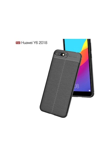 Huawei Y6 2018 Deri Görünümlü Lux Niss Silikon Kilif 457501578