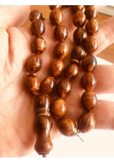 Toz Sıkma Ateş Parçalı Kokulu Kehribar Tesbih E