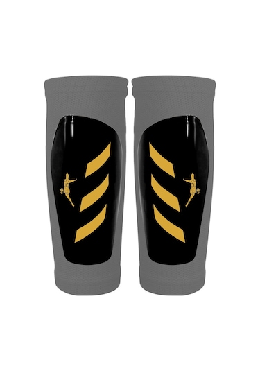 Pro Futbol Tekmeliği Çoraplı Çocuk Yetişkin Kaval Koruyucu Tekmelik Futbolcu Dizliği Siyah