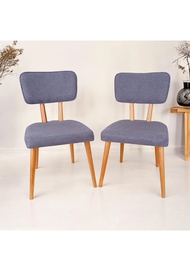 Polly Ahşap Sandalye Gri 4 Adet