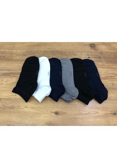 6 Lı Royam Bolero Bambu Erkek Dikişsiz Patik Çorap 41-45 No Çok Renkli