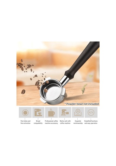 3 Kulak Paslanmaz Çelik Dipsiz Portafilter 54 Mm Siyah