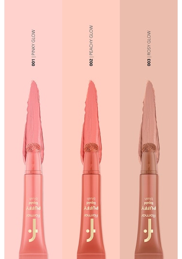Flormar Puffy Liquid Nemlendirici Etkili & Parlak Bitişli Sünger Aplikatörlü Likit Allık 002 Peachy Glow