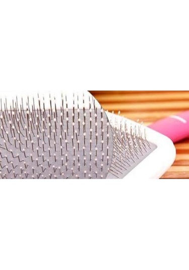 Pet Tarak Kedi Fırçası Saç İlk Köpek Saç Fırçası Pet Kendinden Temizleme İğne Tarak Pembe