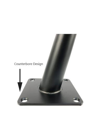 Sones Lh-zt-0001 Konik Yuvarlak Boru Mobilya Destek Ayakları, Stil: Eğik Konik Yükseklik 20cm Siyah Altın