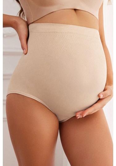 Portici Model Yüksek Bel Toparlayıcı Hamile Külot Ten Renk Ten