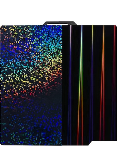 Singree 257x257mm Çift Taraflı Manyetik Yay Çelik Tabla - Pey Işın Ve Pey Daire Desenli - Bambu Yazıcı Uyumlu