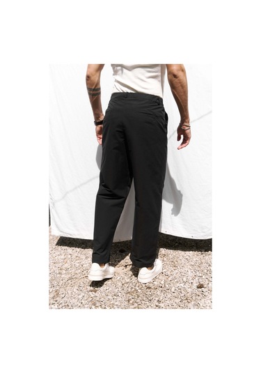 Sergio Düğmeli Siyah Erkek Pantolon Siyah