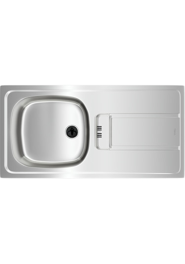 Teka Gravity 45 E- x n 1B 1D 1 Göz 1 Damlalıklı Paslanmaz Çelik Eviye - Mat Krom - 115120042