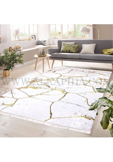 Halıportalı Pvc Taban Mermer Desen Salon Mutfak Halısı I-D-485