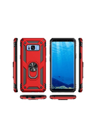 Zore Galaxy Uyumlu S8 Kılıf Vega Kapak - Gold Gold