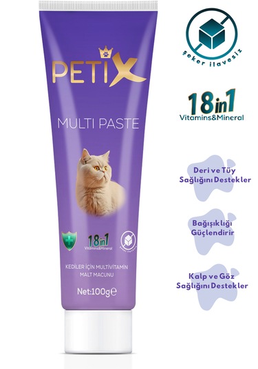 Petix Multivitamin Kedi Macunu ve Tüy Yumağı Önleyici 100 G