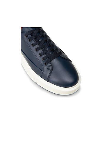 Deery Erkek Hakiki Deri Lacivert Sneaker Ayakkabı - E4482mlcvc01