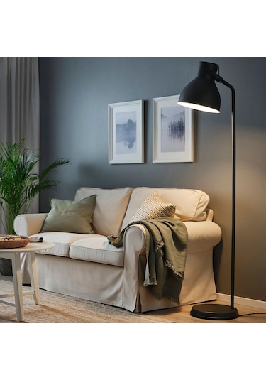 Ikea Koyu Gri Estetik Lambader - Yer Lambası