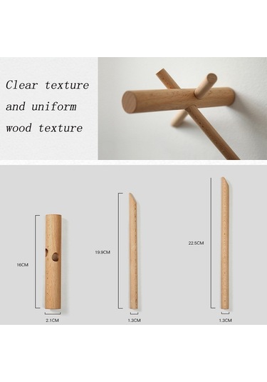 Sones Masif Ahşap Askı Duvar Dekorasyonu Palto Askısı Siyah Ceviz Askısı Diğer