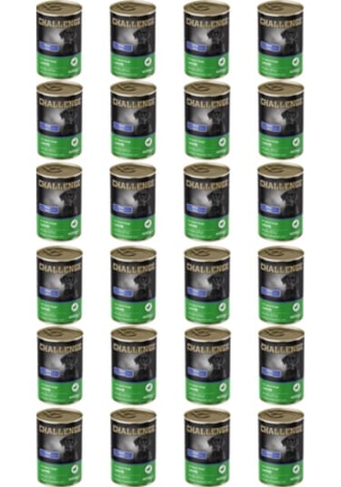 Challenge Kuzulu Ezme Yetişkin Köpek Konservesi 400 Gr 24'lü Paket