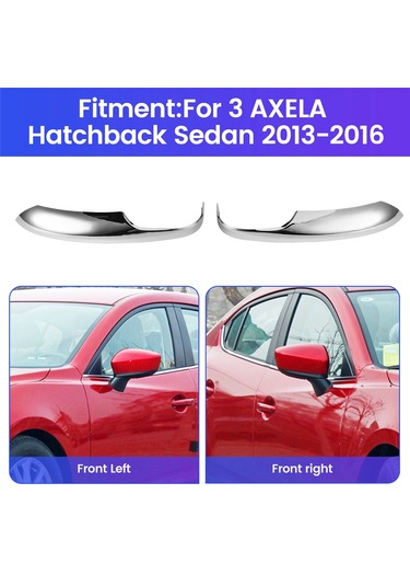 Xiaaokeji Mazda 3 Axela 2013-2016 İçin Araba Dikiz Aynası Kapağı Trim Şeritleri