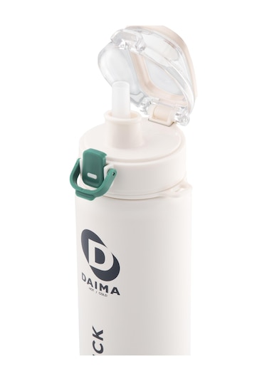 Daima Quick 650 Ml 12 Saat Sıcak, 12 Saat Soğuk Beyaz Termos Beyaz