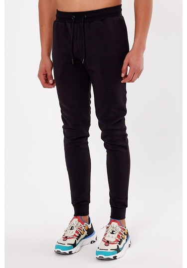 Jahr Marc Ekstra Slim Fit Siyah Erkek Eşofman Altı Siyah