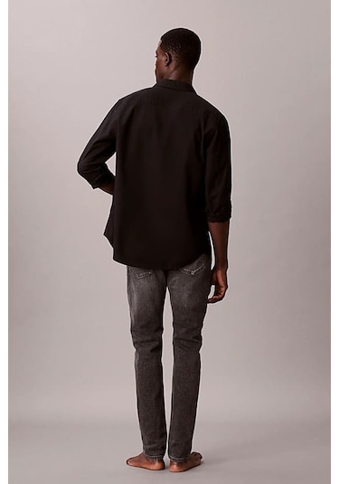 Calvin Klein Erkek Slim Taper Hearst Dar Paça Jean Pantolon - Gri Hearst Grey