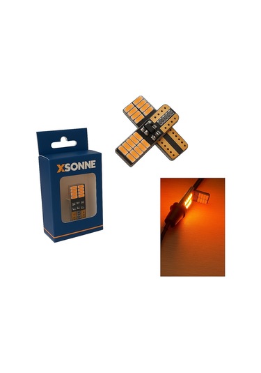 T10 Led Ampul 24 Ledli Canbuslı Park Ampulü 2'li Takım Turuncu