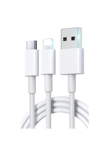Winex SX21C 2in1 5A 120W UsbA to Type-C ve Lightning Hızlı Data ve Şarj Kablosu