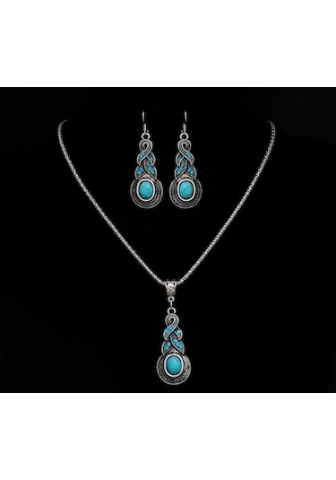 01Aa Zirkon Taşlı Otantik,Takı Seti, Yeni Yil Yilbasi Hediye Si