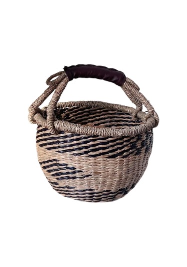 Homyl El Dokuması Piknik Sepeti Açık Seyahat Pazarı Için Siyah