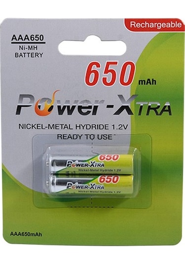 Power-Xtra 1.2V NI-MH AAA 650 mAh Ready2Use Pil 2'li