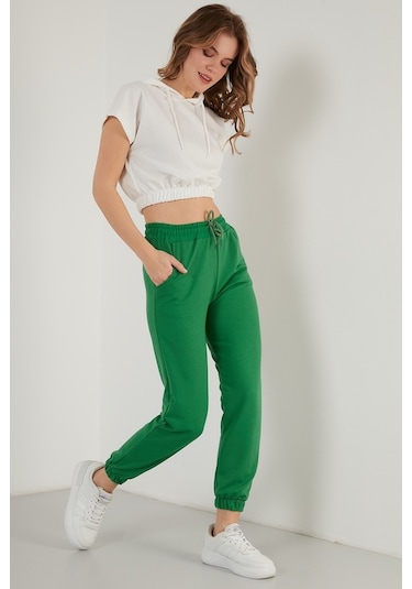 Lela Pamuklu Beli Ve Paçası Lastikli Basic Jogger Bayan Eşofman Altı 5864171 Benetton
