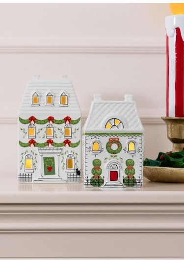 The Mia Dekoratif Led Işıklı Yılbaşı Evi 12x7x19 Cm 1 Adet