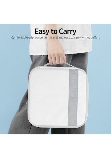 Didadodo Airpods Max Kumaş Çantası - Hafif, Dayanıklı Şık Tasarım Beyaz Beyaz Beyaz