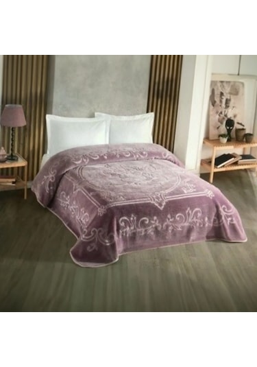 Mor Renk Kristal Taç Battaniyesi