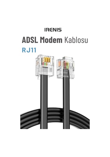 Irenis Adsl Vdsl Modem Kablosu Rj11 Kablo Köken Telefon Kablosu 3 M