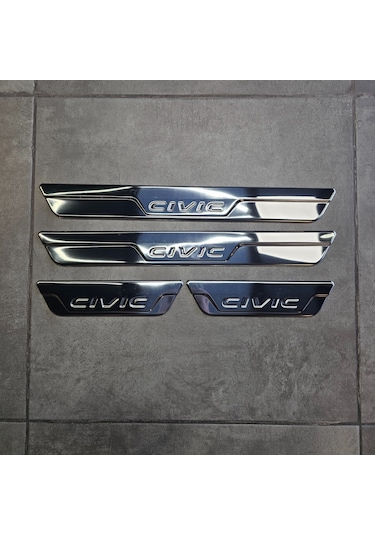 Honda Civic Fc5 2016-2021 Uyumlu Krom Kapı Eşiği