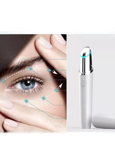 Beyaz Mini Elektrikli Titreşim Kırmızı Işık Terapi Yüz Göz Masaj Kalemi 5jz8ık Çok Renkli