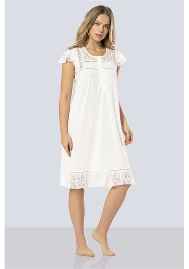 Türen 3284 Gecelik - Ekru Ekru