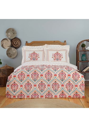 Karaca Home Carmenta Kiremit %100 Pamuk Çift Kişilik Nevresim Takımı Kiremit