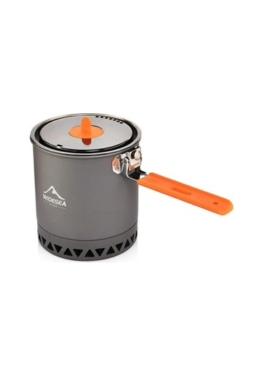 Ranyeek Taşra Kamp Tenceresı - Isı Toplayıcı Alüminyum Folding Kastrı - Hiking Piknik Outdoor Çadır Malzemesi Gri