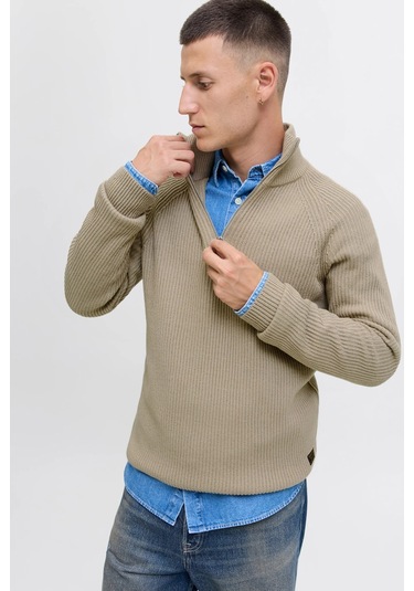 Jack & Jones Erkek Kazak 12278919 Bej Bej