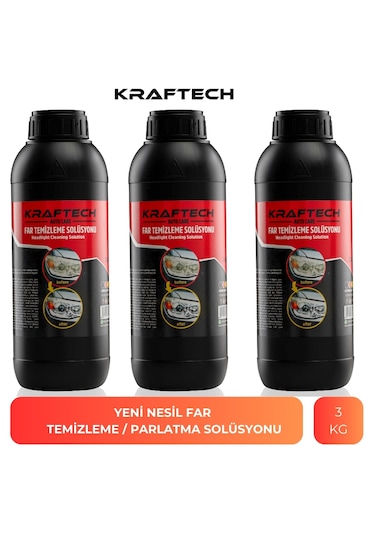 Kraftech Kloroform Yeni Nesil Far Temizleme Solüsyonu 3 KG