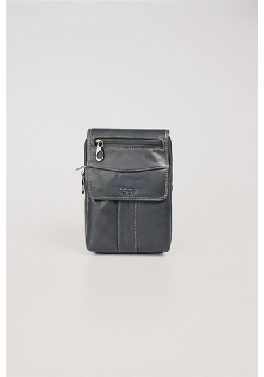 Ççs 31618 Hakiki Deri Askılı Çanta Siyah