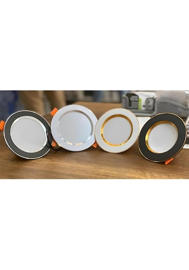 Kae 7w 3 Renk Özellikli Ledspot- Beyaz Gold Kasa- 10lu Paket